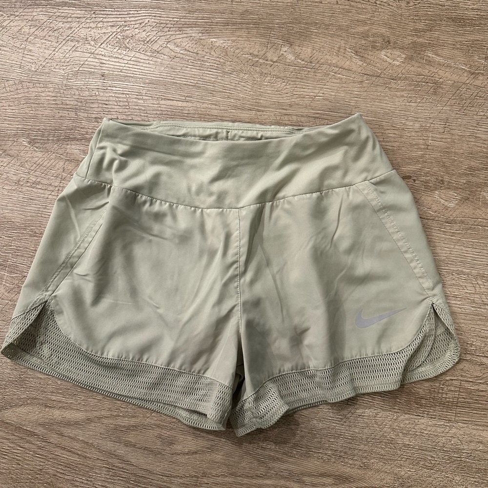 Nike running shorts light green